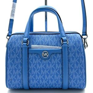 Michael Kors Small Travel Duffle Xbody Satchel Shoulder Bag South Pacific Blue
